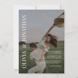 Convites Casamento de Foto Clássico Simples