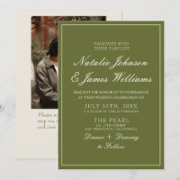 Casamento de Foto Código QR Dinheiro Antigo Verde