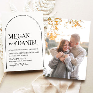 Convites Casamento de Foto com Imagens Mínimas Modernas