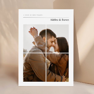 Convites Casamento de Foto com Monograma Elegante Moderno