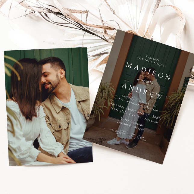 Convites Casamento de Foto com Script Elegante Moderno 2 (Criador carregado)