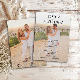 Convites Casamento de Foto com Sobreposição Simples