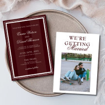 Casamento de Foto com Tipografia Clássica em Verme