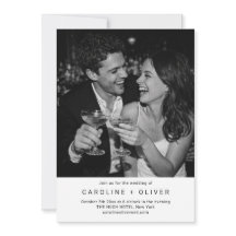 Casamento de Foto com Tipografia Preta Moderna Min