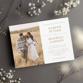 Convites Casamento de Foto com Tipografia Simples