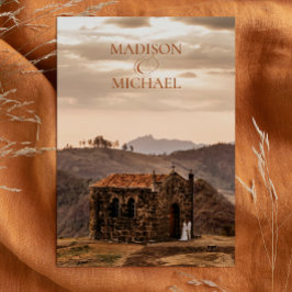 Convites Casamento de Foto Contemporâneo Boho Terracotta