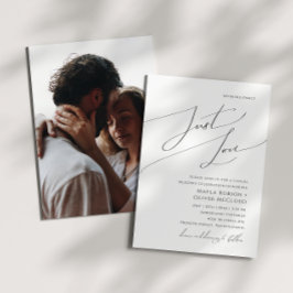 Convites Casamento de Foto de Amor com Letra Caprichosa