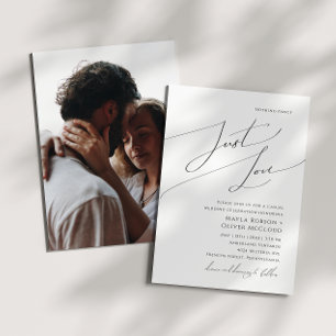 Convites Casamento de Foto de Amor com Letra Caprichosa