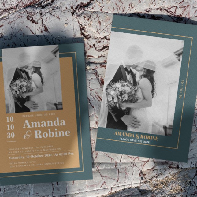 Convites Casamento de Foto de Elegante Elegante Veil Kiss (Criador carregado)