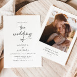 Convites Casamento de Foto de Escrita Manual Moderna Minima<br><div class="desc">Procurando um convite de casamento moderno e minimalista que seja na moda e simples? Não olhe mais que esta design impressionante. Com as suas linhas limpas e a design subestimada, é a escolha perfeita para casais que querem uma aparência de eterno que nunca sairá do estilo. Apresentando uma fonte divertida...</div>