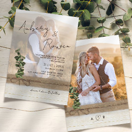 Convites Casamento de Foto de Eucalyptus Boho