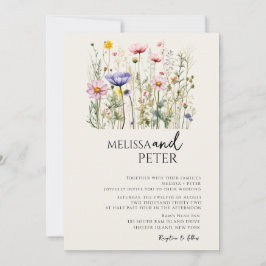 Convites Casamento de Foto de Flor Selvagem