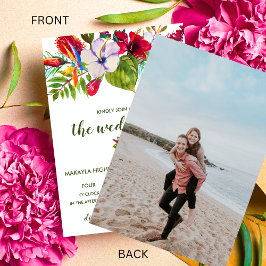 Convites Casamento de Foto de Hibiscus Ilha Floral Tropical