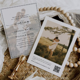 Convites Casamento de Foto de Orçamento de Código QR de Scr