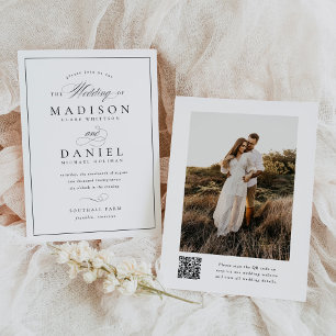 Convites Casamento de Foto de Orçamento de Código QR de Scr