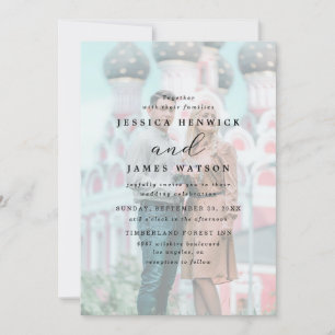Convites Casamento de Foto de Sobreposição de Efeito Vellum