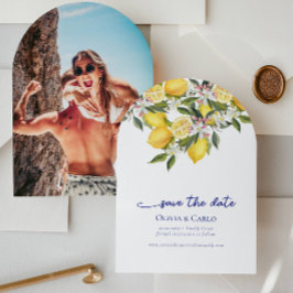 Convites Casamento de Foto do Chic Mediterranean Salve a Da