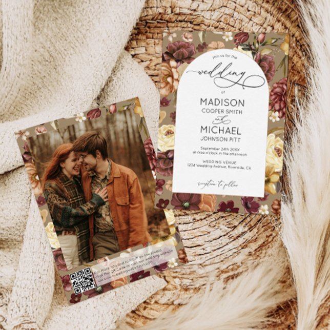 Convites Casamento de Foto do Código QR do Selvagens de Que (Criador carregado)