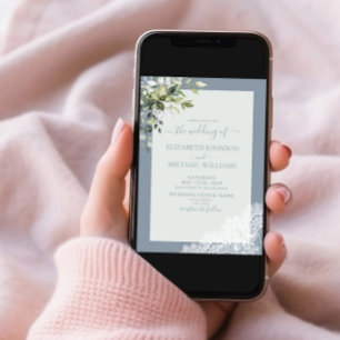 Convites Casamento de Foto em Madeira Botânica Eucalyptus A