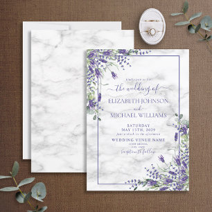 Convites Casamento de Foto Eucalyptus Greenery, Lavanda rus