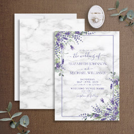 Convites Casamento de Foto Eucalyptus Greenery, Lavanda rus