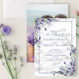 Convites Casamento de Foto Eucalyptus Greenery, Lavanda rus