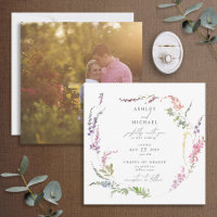 Casamento de Foto Floral de Cor de Vinho Selvagem 