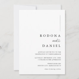 Convites Casamento de Foto Minimalista Moderna