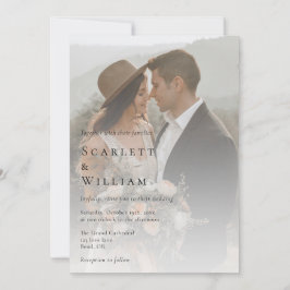 Convites Casamento de Foto Minimalista Moderno Simples