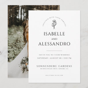 Convites Casamento de Foto Moderno e Elegante