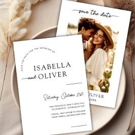 Convites Casamento de Foto Moderno Salve o Modelo de Convid