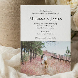 Convites Casamento de Foto Moderno Simples