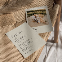Casamento de Foto Neutral de Boho Minimalista Beig