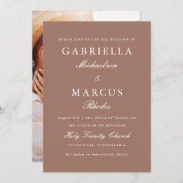 Convites Casamento de Foto por Blush do Rosa moderno