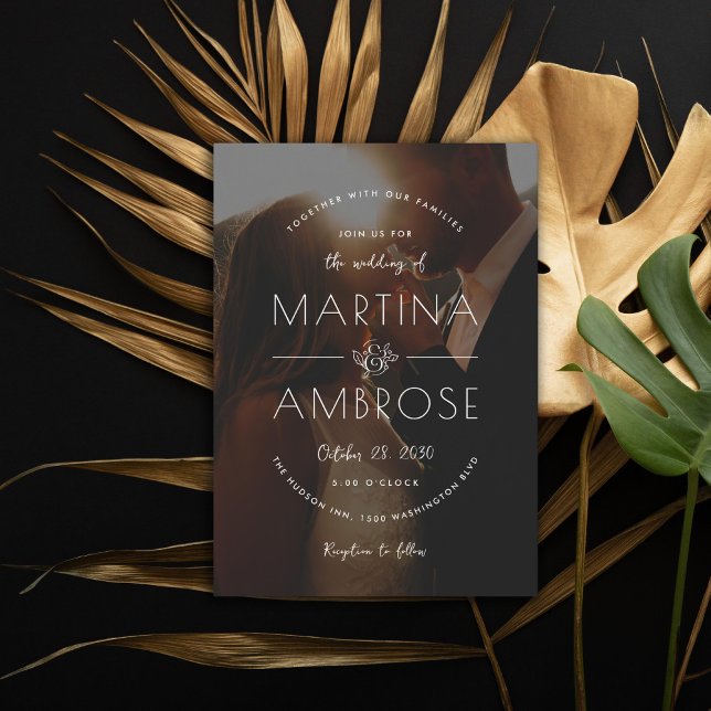 Convites Casamento de Foto Romântica (Criador carregado)