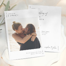 Casamento de Foto Romântica Simples Moderna e Mini