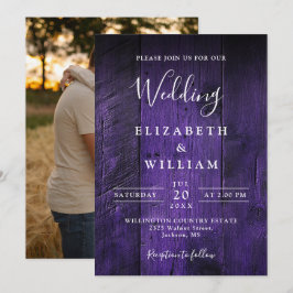 Convites Casamento de Foto Rústico de Boho Barn