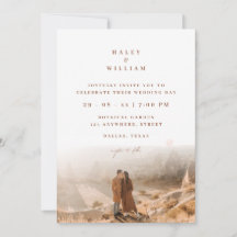 Casamento de Foto Script Minimalista Boho Terracot