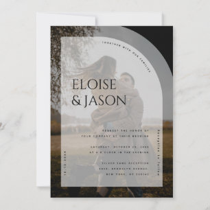 Convites Casamento de Foto Simples e Rústico Moderno