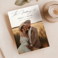 Casamento de Foto Simples Moderno Minimalista Boho