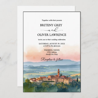Convites Casamento de Foto Skyline Skyline, da TUSCANY Ital