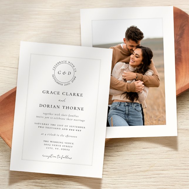 Convites Casamento de Fotografia com a Plataforma de Marfim (Criador carregado)