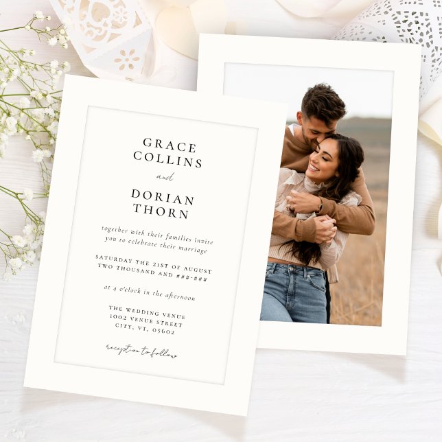 Convites Casamento de Fotografia com a Plataforma de Marfim (Criador carregado)