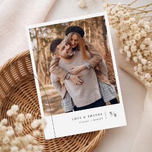 Convites Casamento de Fotografia com Tipografia Simples Rom