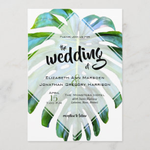 Convites Casamento de Fotografia de Beach Tropical Hawaii L