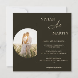 Convites Casamento de Fotografia de Tipografia Minimalista 
