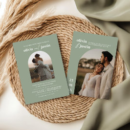 Convites Casamento de Fotografia do Arch Boho Minimalista M