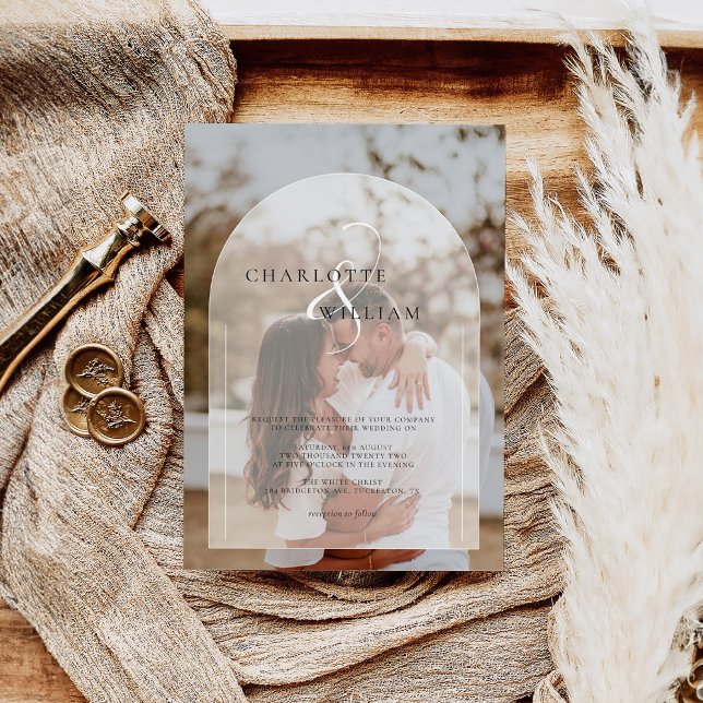 Convites Casamento de Fotografia do Arch Elegante Clássico (Criador carregado)