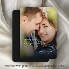 Convites Casamento de Fotografia do Casal Elegante