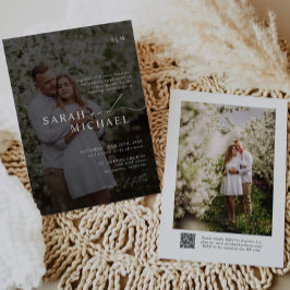 Convites Casamento de Fotografia do Código QR de Script Lim